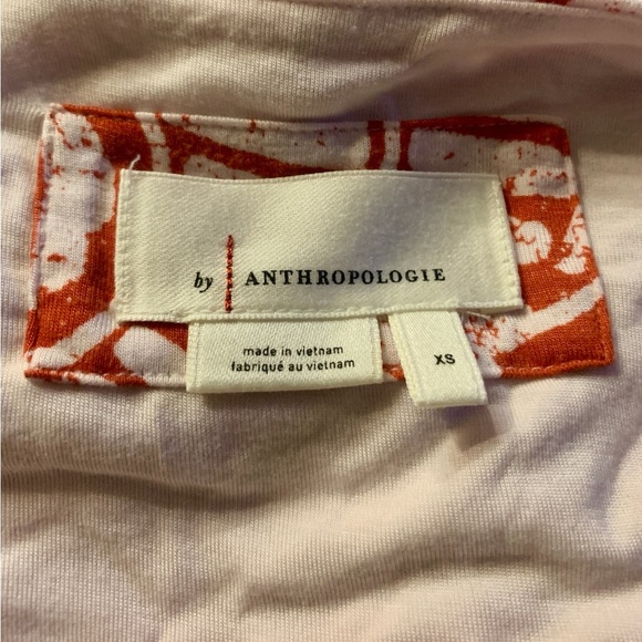 Anthropologie Burnt Orange TerracotaTropical Plunge V-Neck Tie Front Crop Top XS - Picture 2 of 8